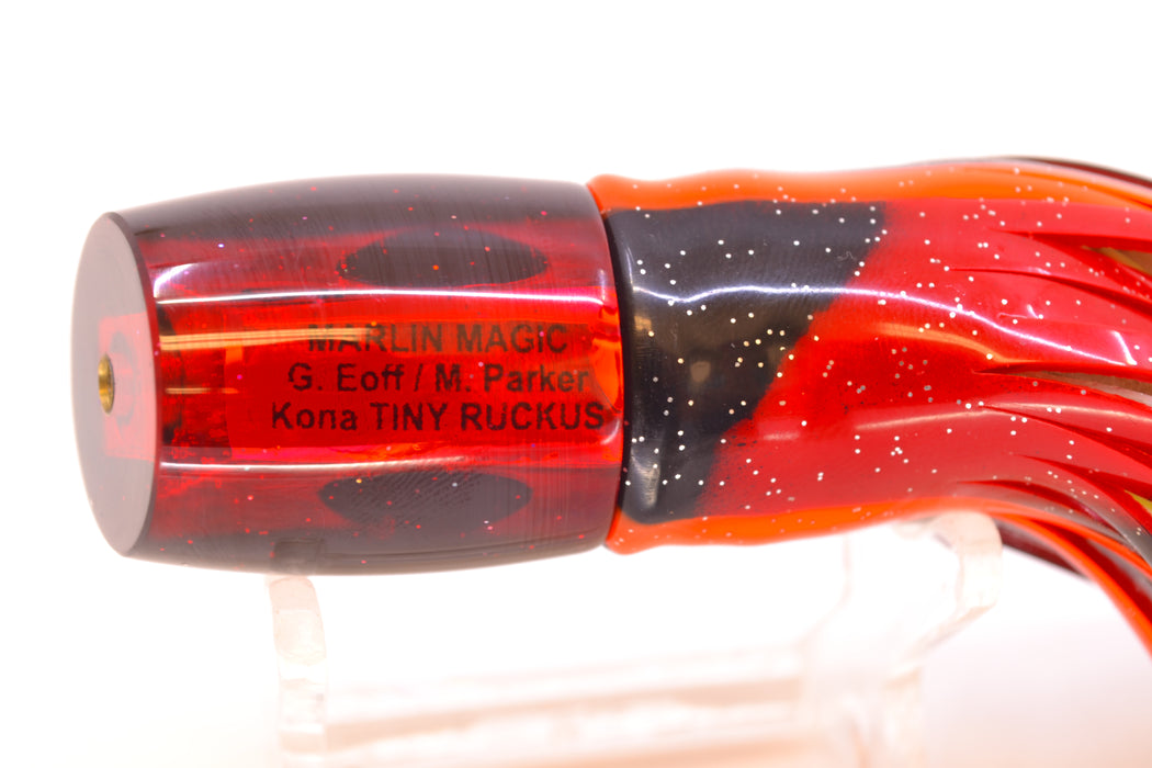 Marlin Magic Red Awabi Black Back Tiny Ruckus 7" 3oz Skirted Black-Orange-Black & Red Bars