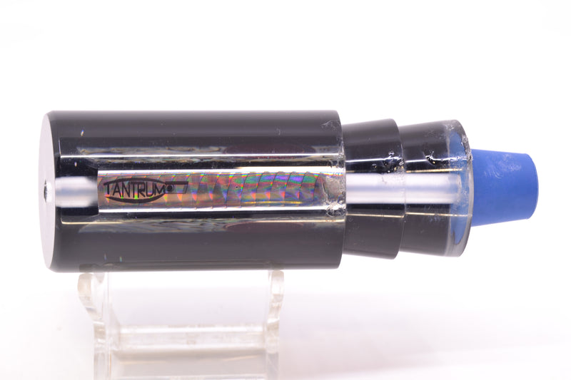 TANTRUM Lures Abalone Shell Black Back Black-Red Eyes Large Tube 12" 5.8oz *GLUE*