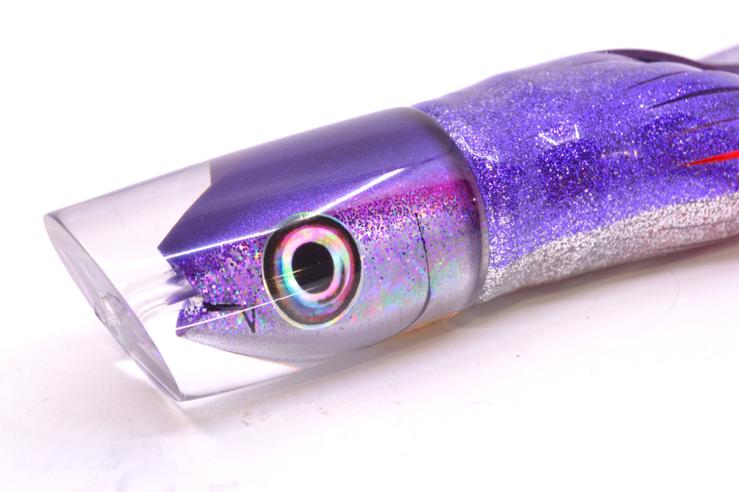 Aloha Lures Purple Back "Scared $#!Tless" Baby Smash Bait 12" 12oz Skirted Purple-Silver