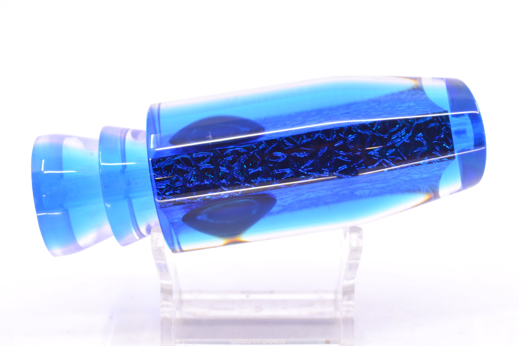 Moyes Lures Blue-Green Oil Slick Blue Back Taxi Eyes O.S. Plunger 12" 4.2oz GZE