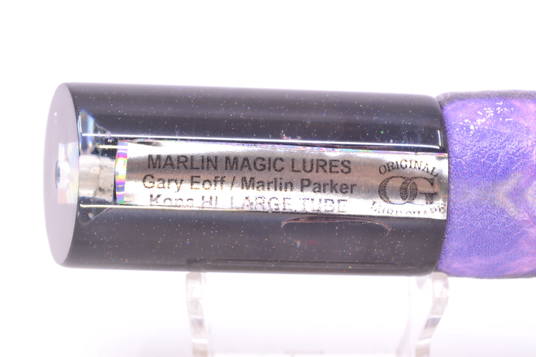 Marlin Magic Lures Purple MOP Black Back Large Tube 12" 7oz ALV Vinyl Skipjack