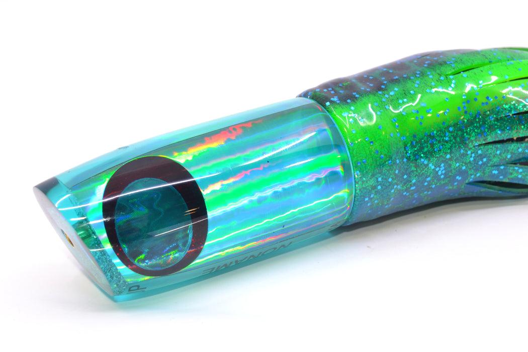 Koya Lures Turquoise Rainbow Black-Red Eyes JP Noname 12" 9.5oz Skirted Black Dots-Blue Dots GZE