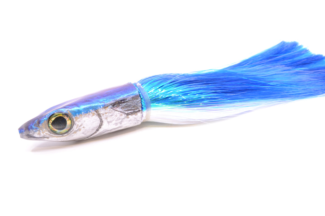 Ali'i Kai Lures Blue-Silver Malolo 12" 10oz Strobez Royal Blue-White/Ice Blue