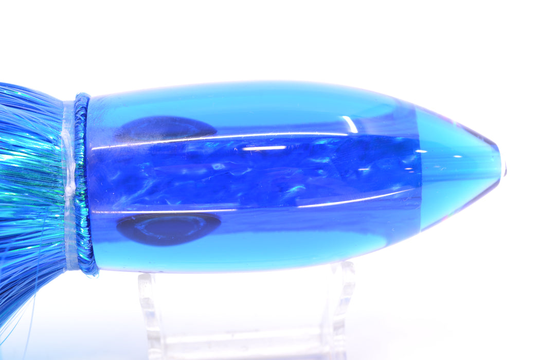 Moyes Lures Blue Awabi Blue Back Large Ono Bullet 14" 12oz Strobez Royal Blue-Ice Blue/Pink