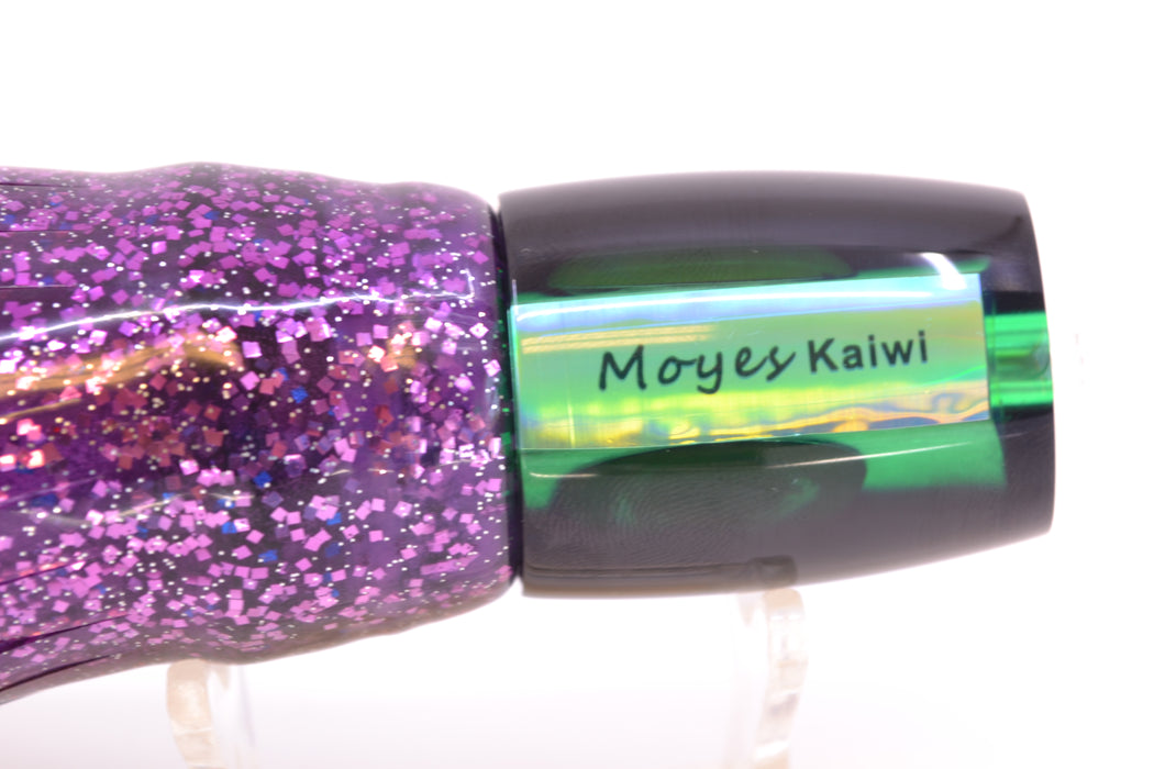 Moyes Lures Green MOP Black Back Taxi Eyes Kaiwi 10" 4.5oz Skirted Black-Red-Purple