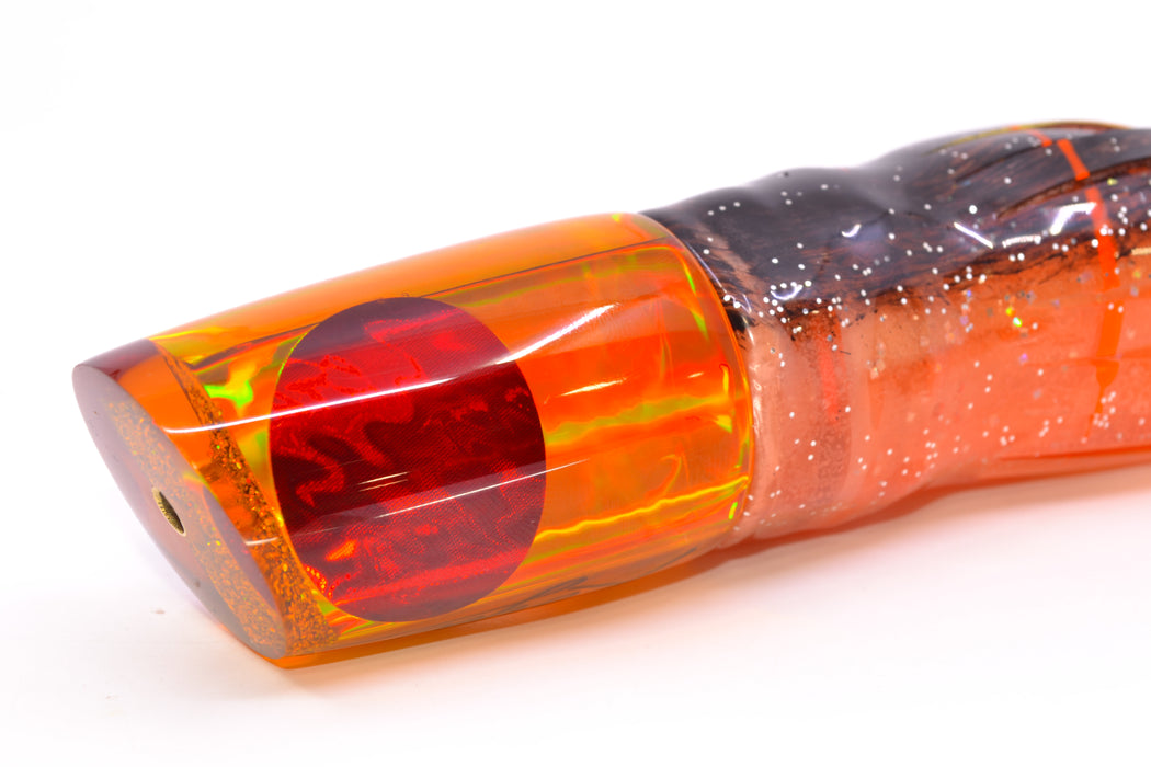 Koya Lures Amber Rainbow Red Eyes 614 9" 7oz Skirted Root Beer-Petrolero