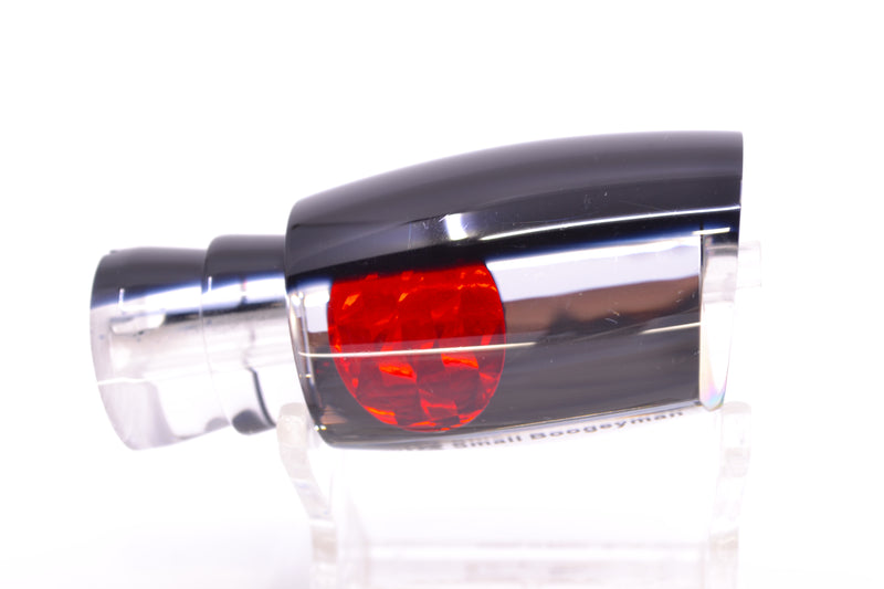 Moyes Lures Clear Mirrored Black Back Red Eyes Small Boogeyman 9" 1.5oz