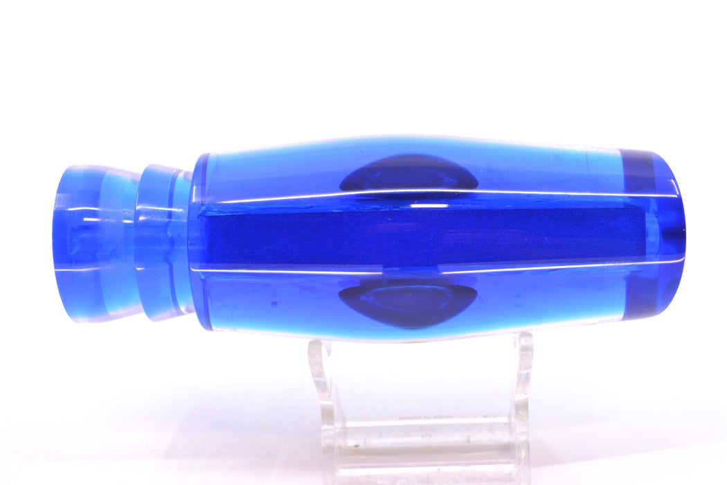 Moyes Lures Blue-Pink Dichro Blue Back Taxi Eyes Large Dark-N-Stormy 14" 8.6oz