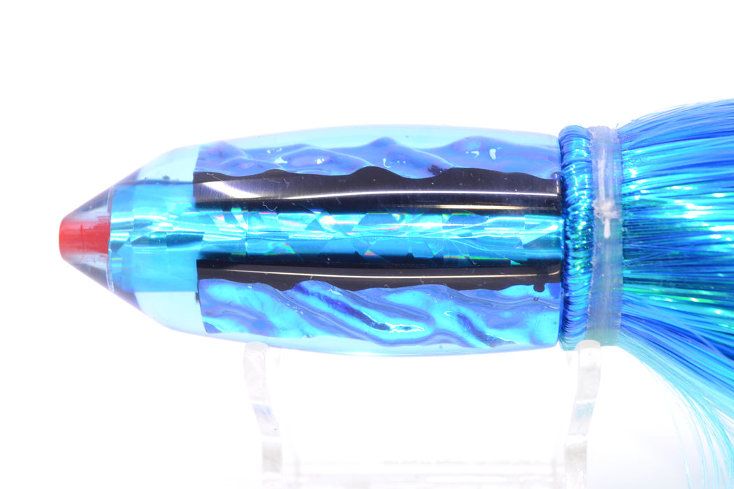 Aloha Lures Blue-Ice Blue Dichro Blue Rainbow Deep Six 9" 6oz Strobez Royal Blue-Ice Blue