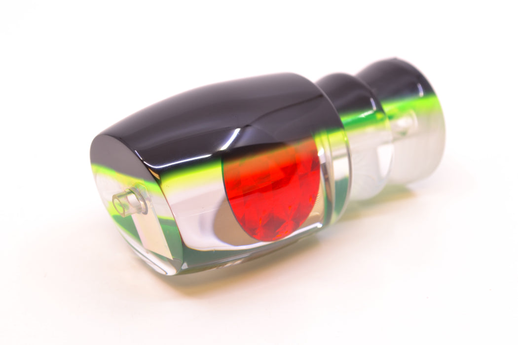 Moyes Lures Clear Mirrored Black-Green Back Red Eyes Medium J-Boy 12" 4oz