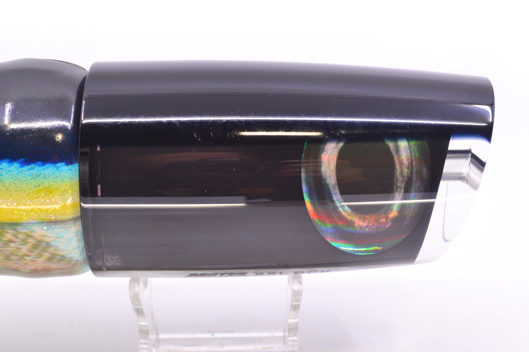 Moyes Lures Black Pearl Black Back Taxi Eyes XXL B.C.K. Teaser 18oz FT Vinyl