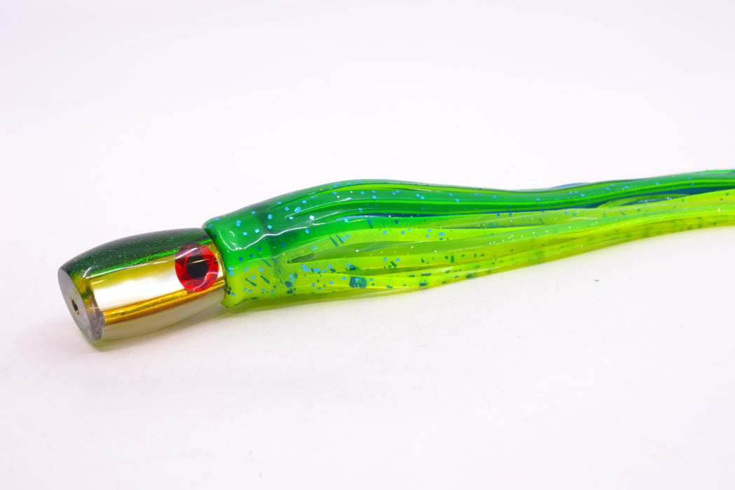 Coggin Lures Golden MOP Green-Yellow Back Maui Peanut 5.5" 3oz Skirted Mahi