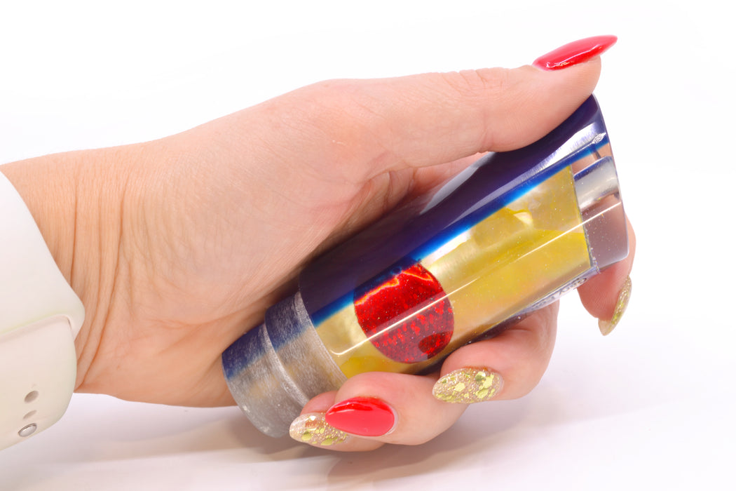 Marlin Magic Lures Golden MOP Blue Back Red Eyes Large Tube 12" 5.5oz