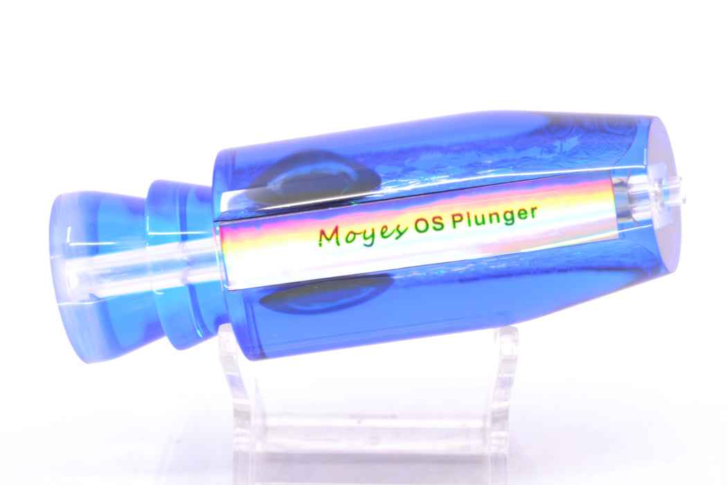 Moyes Lures Blue-Green Oil Slick Blue Back Taxi Eyes O.S. Plunger 12" 4.2oz GZE