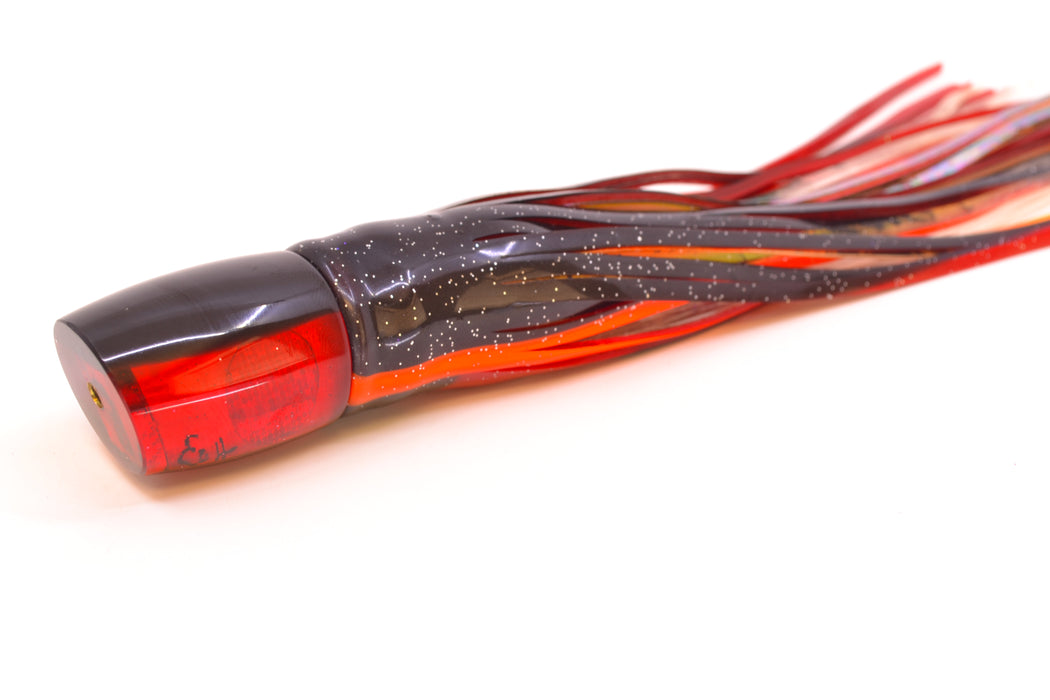 Marlin Magic Red Awabi Black Back Tiny Ruckus 7" 3oz Skirted Black-Orange-Black & Red Bars