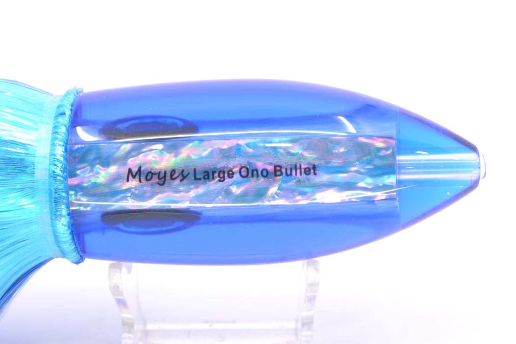 Moyes Lures Blue Awabi Blue Back Large Ono Bullet 14" 12oz Strobez Royal Blue-Ice Blue/Pink