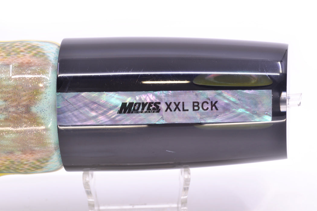 Moyes Lures Black Pearl Black Back Taxi Eyes XXL B.C.K. Teaser 18oz FT Vinyl