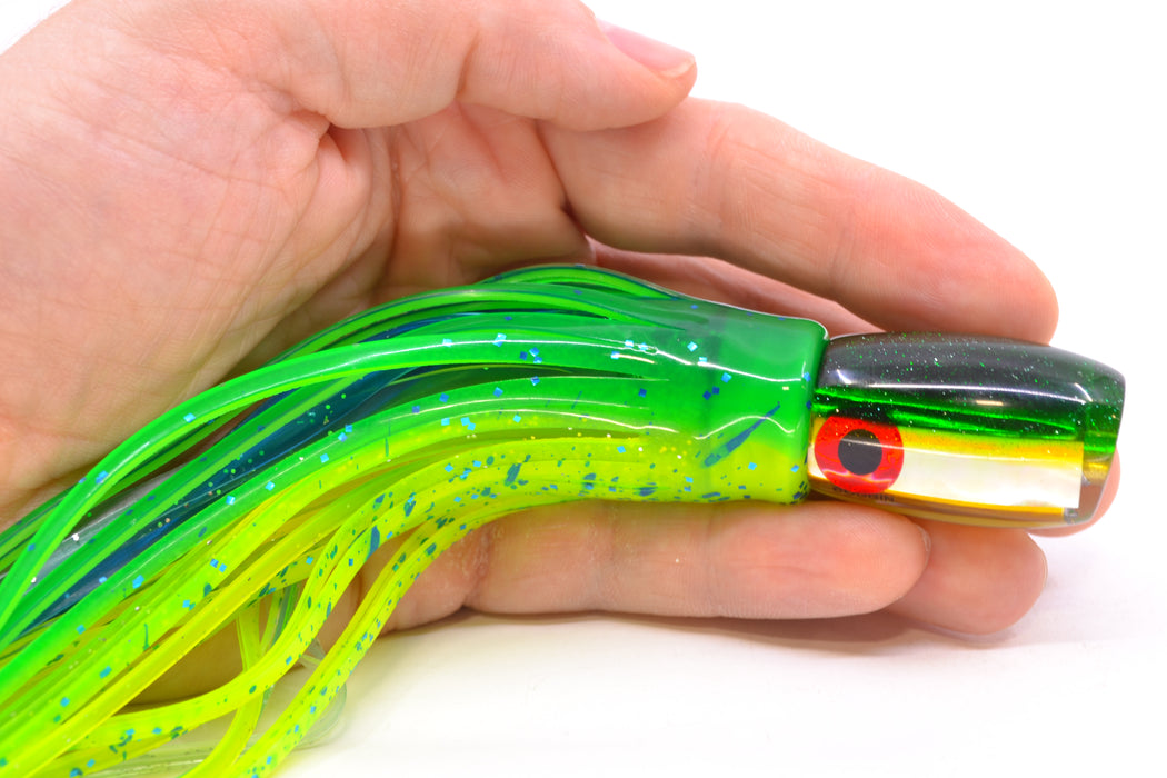 Coggin Lures Golden MOP Green-Yellow Back Maui Peanut 5.5" 3oz Skirted Mahi