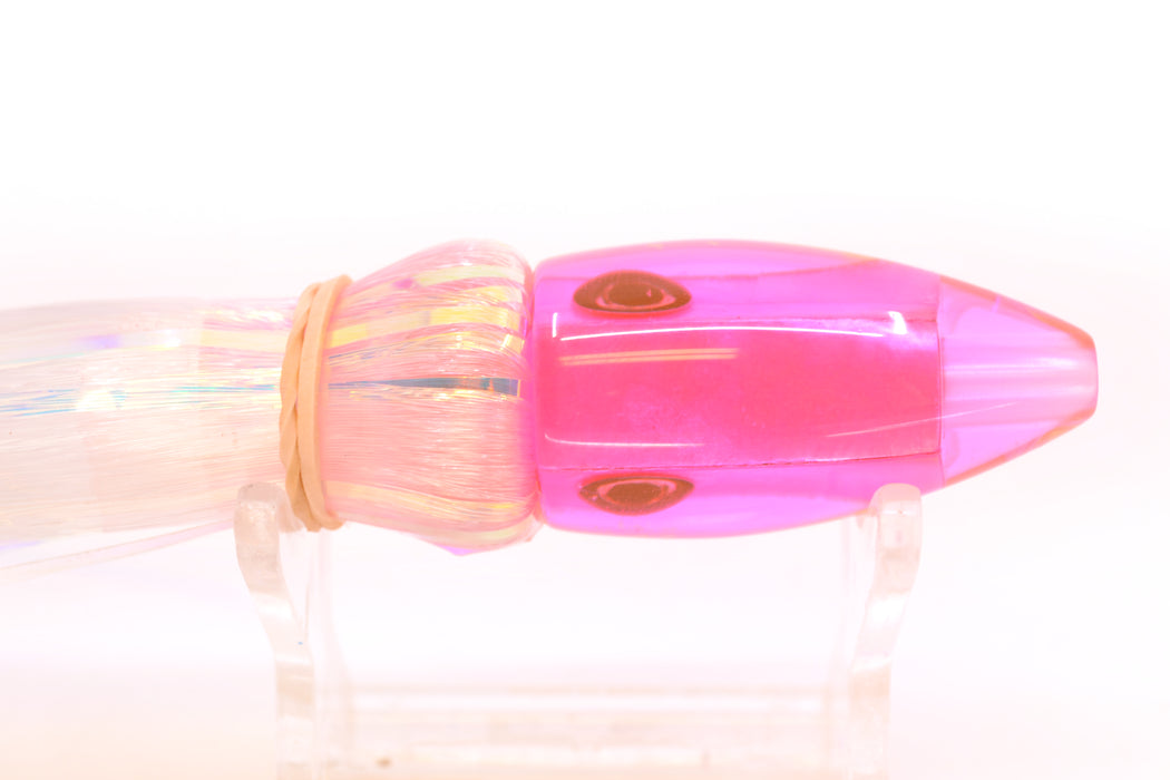 Moyes Lures Pink MOP Taxi Eyes Poon 5" 1.3oz Skirted White Hair