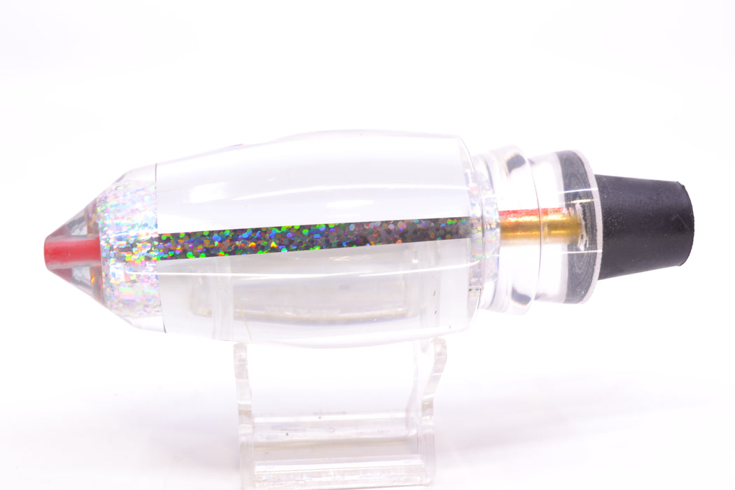 Aloha Lures Clear Mirrored Silver Rainbow Large Deep Six 12" 9.2oz