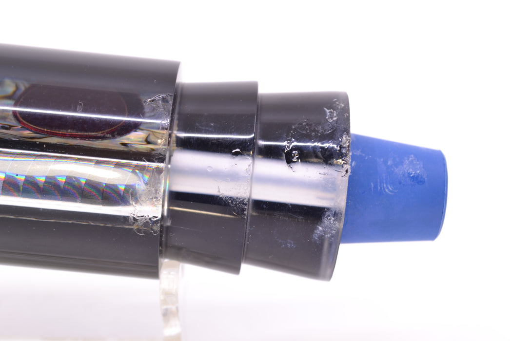 TANTRUM Lures Abalone Shell Black Back Black-Red Eyes Large Tube 12" 5.8oz *GLUE*