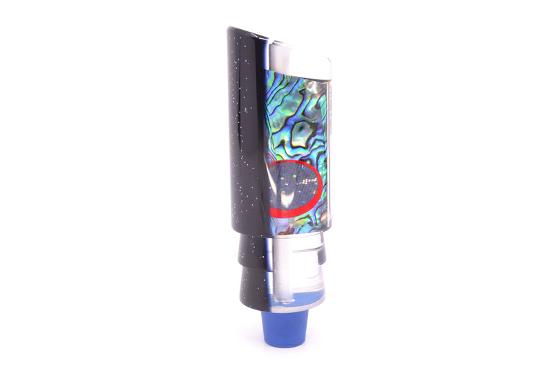 TANTRUM Lures Abalone Shell Black Back Black-Red Eyes Large Tube 12" 5.8oz *GLUE*