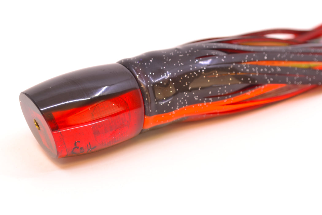 Marlin Magic Red Awabi Black Back Tiny Ruckus 7" 3oz Skirted Black-Orange-Black & Red Bars