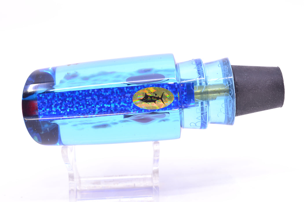 Aloha Lures Ice Blue-Blue Dichro Blue Rainbow Back Red-Silver Eyes Baby Smash Bait 12" 6.4oz