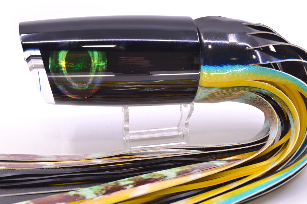 Moyes Lures Black Pearl Black Back Taxi Eyes XXL B.C.K. Teaser 18oz FT Vinyl