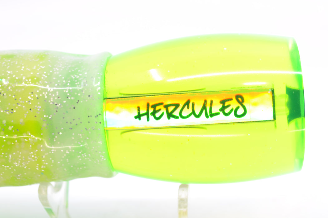 Bonze Lures Chartreuse Mirrored Hercules 12" 9.6oz Skirted Green-Blue Splatter-White