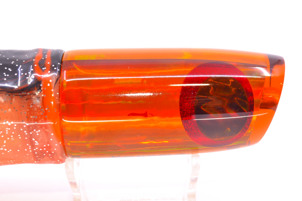 Koya Lures Amber Rainbow Black-Red Eyes JP Noname 12" 9.5oz Skirted Root Beer-Petrolero GZE