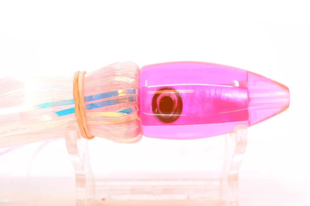 Moyes Lures Pink MOP Taxi Eyes Poon 5" 1.3oz Skirted White Hair