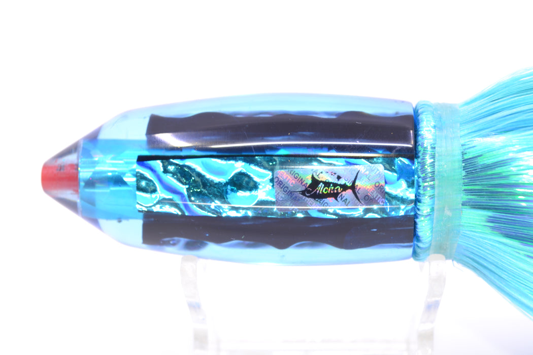 Aloha Lures Blue-Ice Blue Dichro Blue Rainbow Deep Six 9" 6oz Strobez Royal Blue-Ice Blue