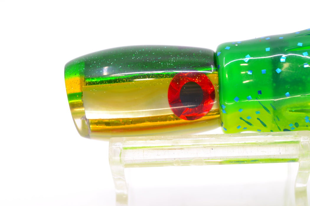 Coggin Lures Golden MOP Green-Yellow Back Maui Peanut 5.5" 3oz Skirted Mahi