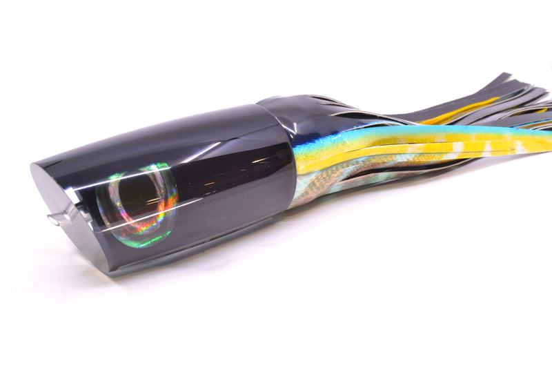 Moyes Lures Black Pearl Black Back Taxi Eyes XXL B.C.K. Teaser 18oz FT Vinyl