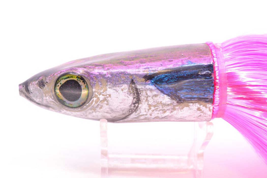 Ali'i Kai Lures Purple-Silver Malolo 12" 10oz Strobez Pink/White
