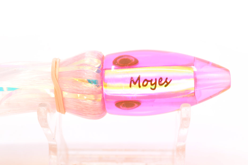 Moyes Lures Pink MOP Taxi Eyes Poon 5" 1.3oz Skirted White Hair