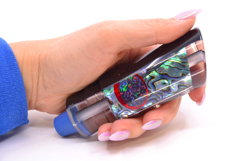 TANTRUM Lures Abalone Shell Black Back Black-Red Eyes Large Tube 12" 5.8oz *GLUE*