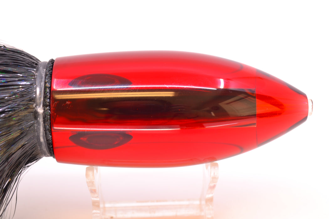 Moyes Lures Red Mirrored Large Ono Bullet 14" 12oz Strobez Black/Red