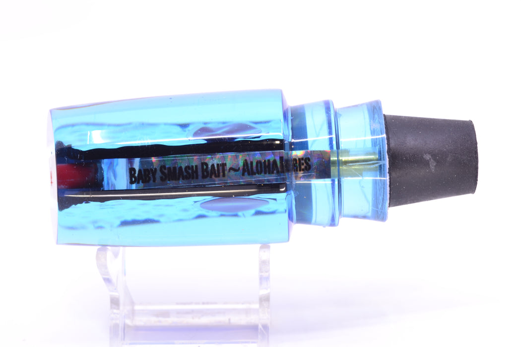 Aloha Lures Ice Blue-Blue Dichro Blue Rainbow Back Red-Silver Eyes Baby Smash Bait 12" 6.4oz