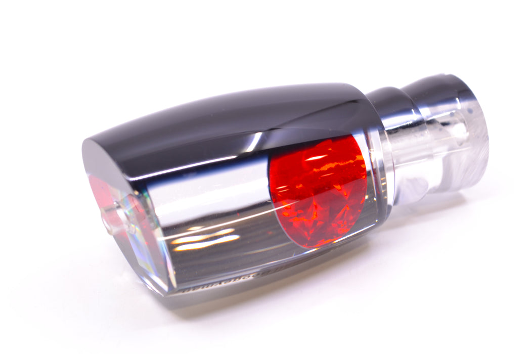 Moyes Lures Clear Mirrored Black Back Red Eyes Small Boogeyman 9" 1.5oz