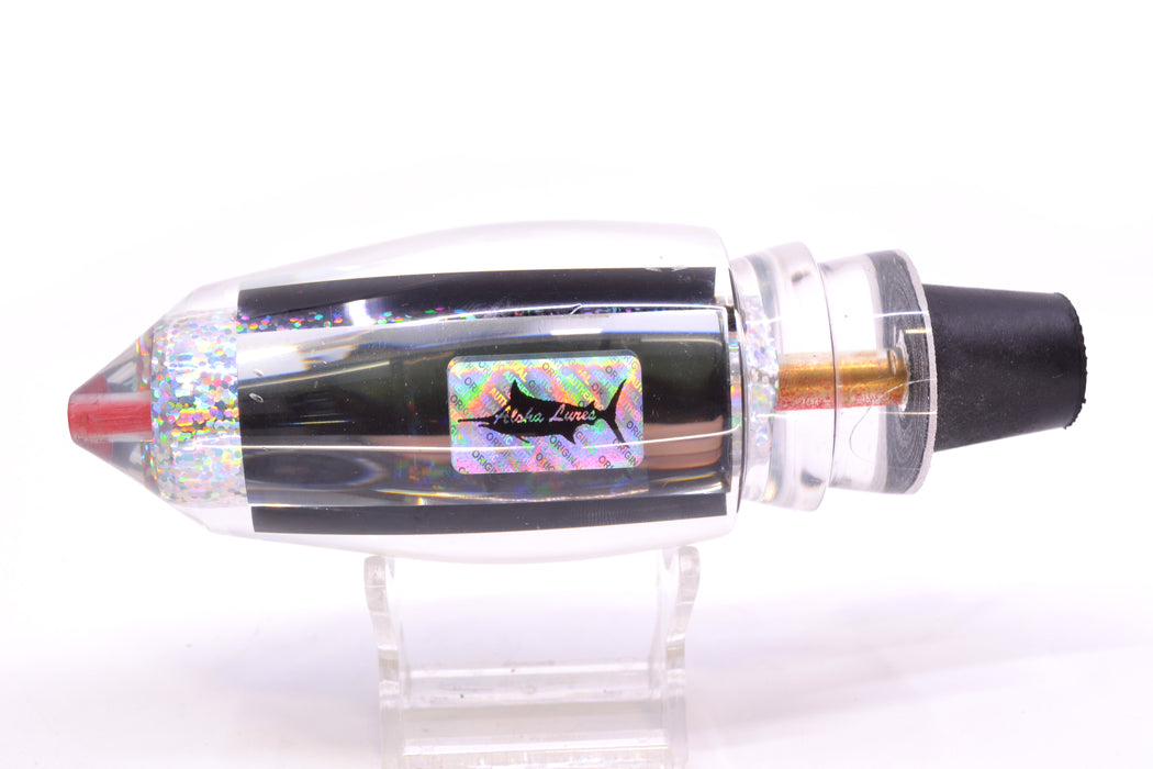 Aloha Lures Clear Mirrored Silver Rainbow Large Deep Six 12" 9.2oz