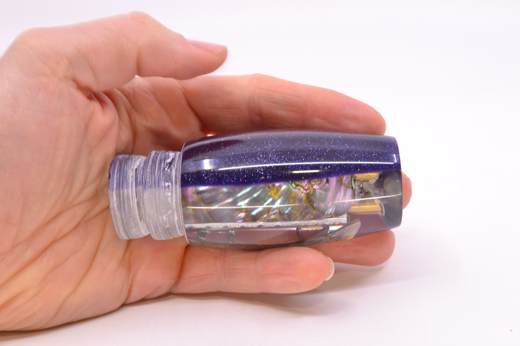 Coggin Lures Real Abalone Shell Purple Back 4-Hole Copalure Invert 12" 8oz