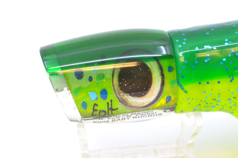 Marlin Magic Mahi MOP Green Back Taxi Eyes Baby Ruckus 10" 6.5oz Skirted Mahi