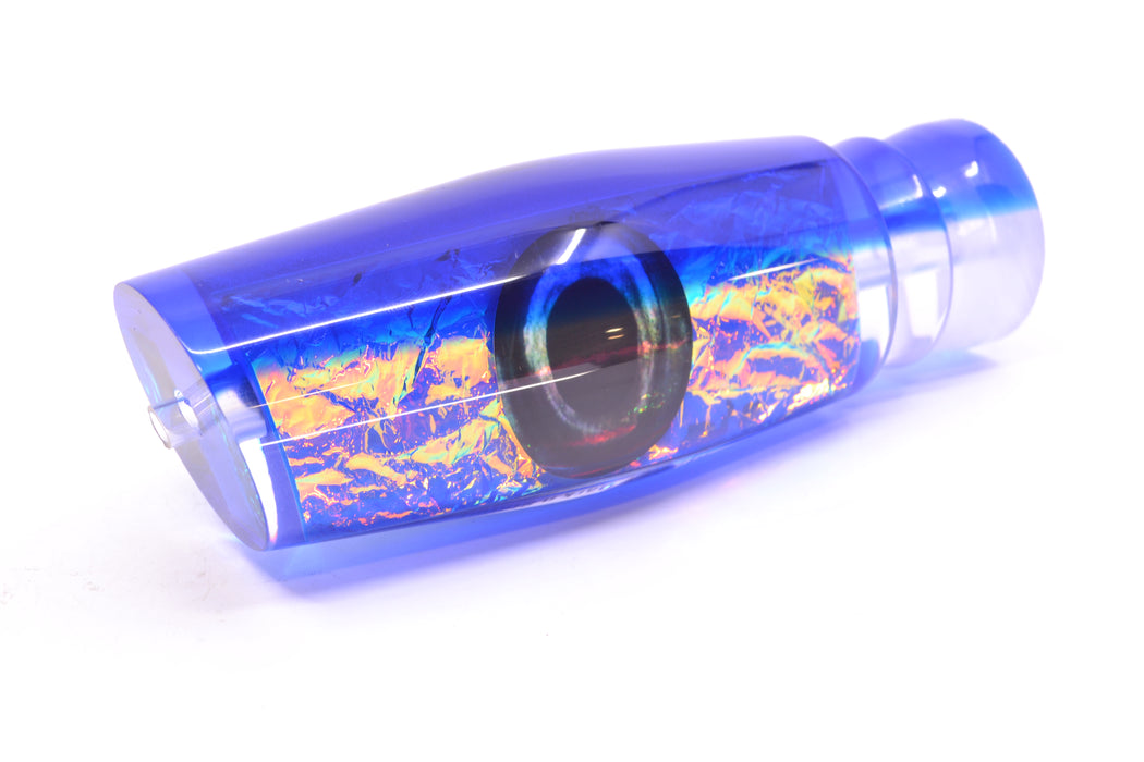Moyes Lures Blue-Pink Dichro Blue Back Taxi Eyes Large Dark-N-Stormy 14" 8.6oz