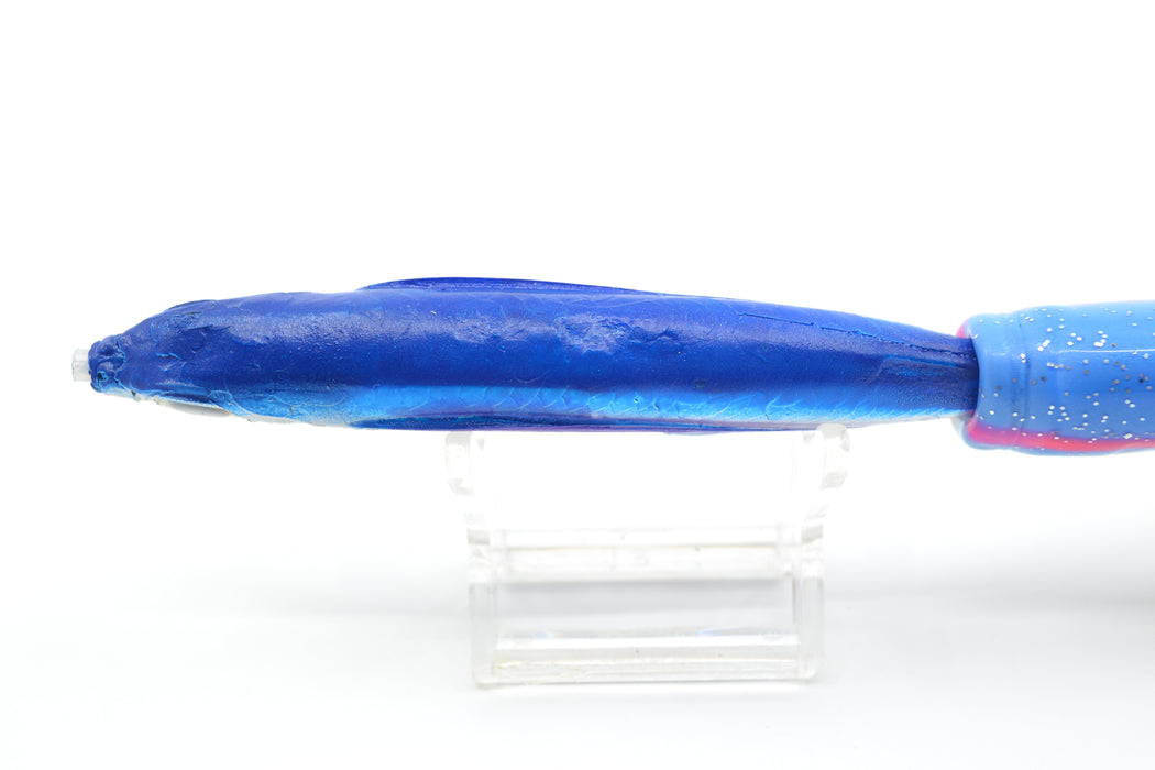 Aloha Lures Silver Rainbow Blue Back Slapstick 5" 5.5oz Skirted Blue-White-Salmon