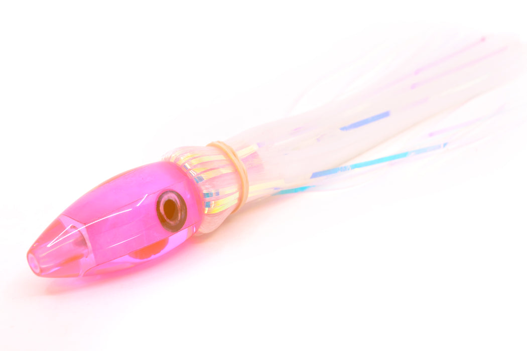 Moyes Lures Pink MOP Taxi Eyes Poon 5" 1.3oz Skirted White Hair