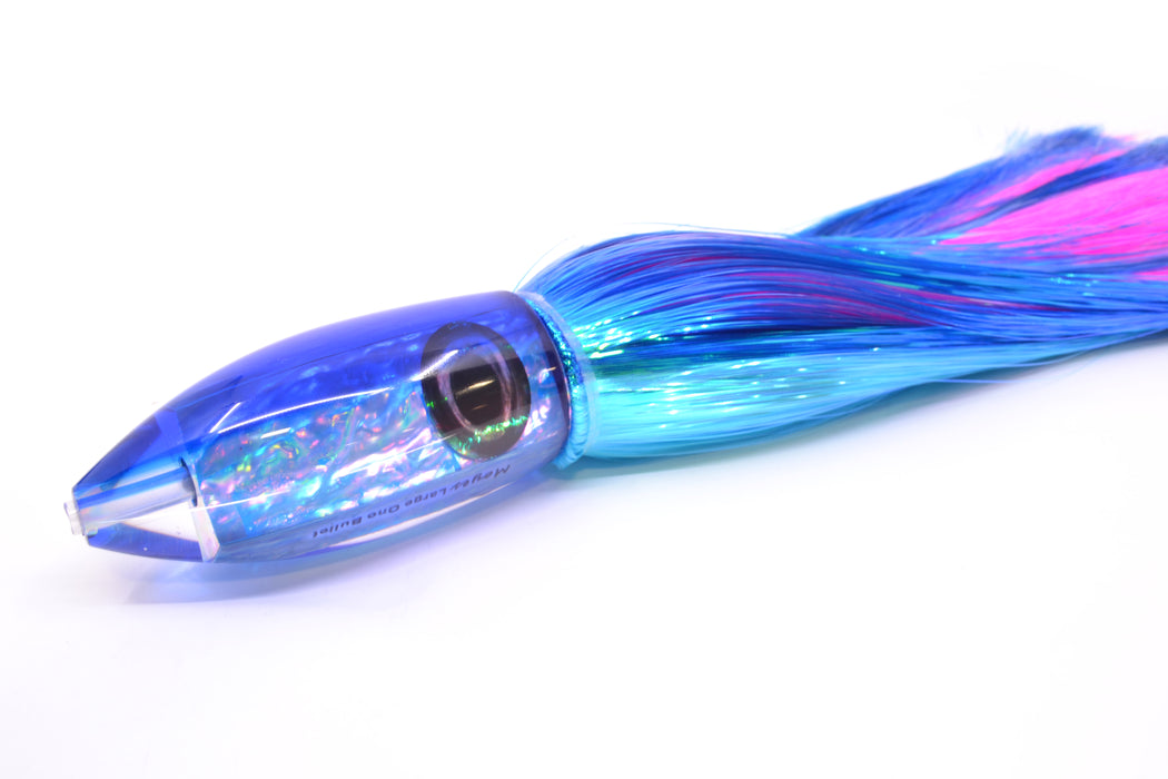 Moyes Lures Blue Awabi Blue Back Large Ono Bullet 14" 12oz Strobez Royal Blue-Ice Blue/Pink