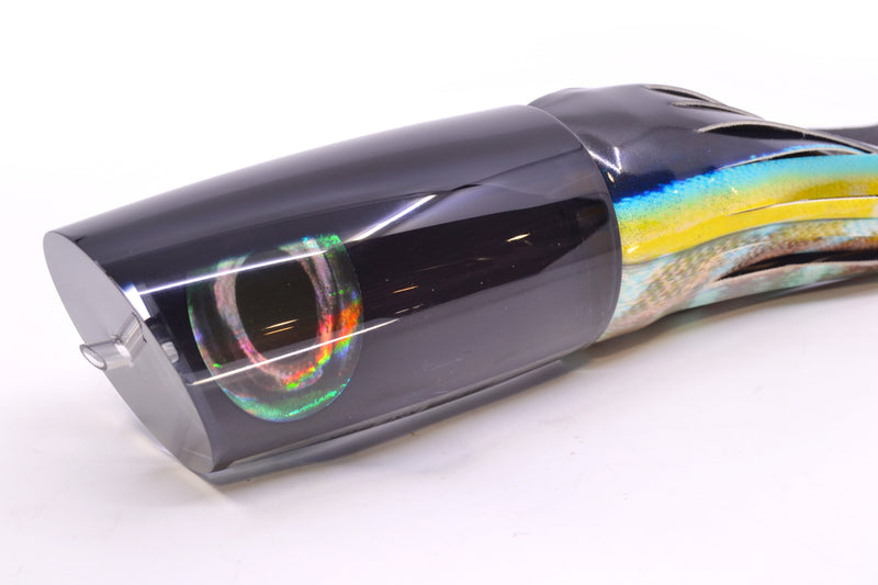 Moyes Lures Black Pearl Black Back Taxi Eyes XXL B.C.K. Teaser 18oz FT Vinyl