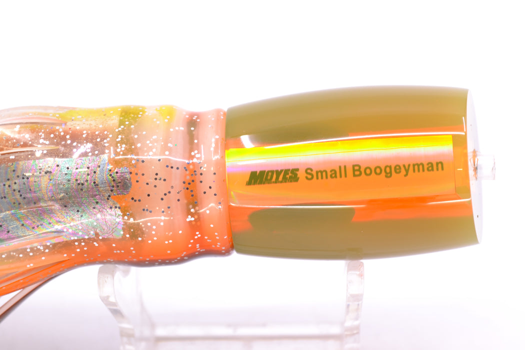 Moyes Lures Orange Awabi Black Back Small Boogeyman 9" 3.5oz Skirted Black-Clear GZE